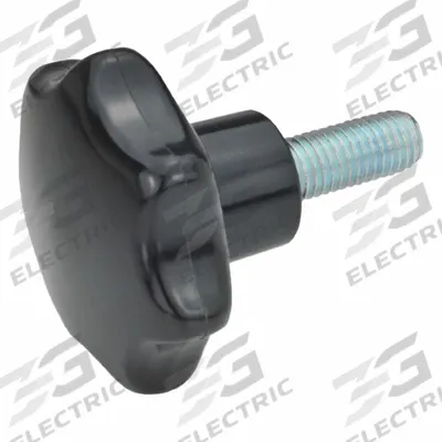 JW WINCO Hand Knobs; Star Knobs: 7 Point, Plastic w/ Steel Thread, M8 Thread - 7-Arm Knobs with Threaded Stud