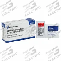 APPROVED VENDOR Topical Burn Cream/Wipes: 0.9 g Size, 36 PK (MPN 12-050). Key specifications — Manufacturer Part Number: 12-050; Concentration: Lidocaine HCl: 0.5%; Brand: APPROVED VENDOR; Purpose: Antiseptic; Format: Cream; Product Type: Topical Burn Relief; Unitized: Unitized; Unit Package Type: Packets.