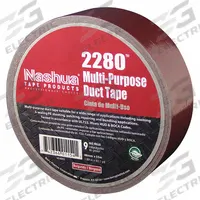 NASHUA Duct Tape: Light Duty, Burgundy, 1 7/8 in Wd, 60 yd Lg, 9 mil Thick, 2280, Rubber. Key specifications — Backing Material: Polyethylene Coated Cloth; Series: 2280.