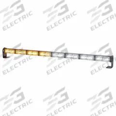 CODE 3 Warning and Directional Light Stick: Combo Warning and Directional Light, Amber/White, Clear (MPN MTS835MC-AW). Key specifications — Brand: CODE 3; Lens Color: Clear; Number of Flash Patterns: 41; Installation Type: Removable; Operating Voltage: 12 to 24V.