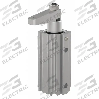 DE-STA-CO Pneumatic Swing and Toggle Clamp: 34 lbf Capacity, LH Swing - Extruded-Body Air-Powered Swing Clamps