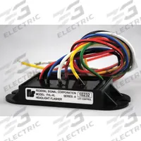 FEDERAL SIGNAL Automotive Flasher: 8/30V DC, Flasher Relay, Headlights (MPN FHL-HL). Key specifications — Brand: FEDERAL SIGNAL; Compatible Product Type: Headlights; Includes: 18 in L Wire; Product Type: Flasher Relay; Voltage Rating: 8/30V DC.