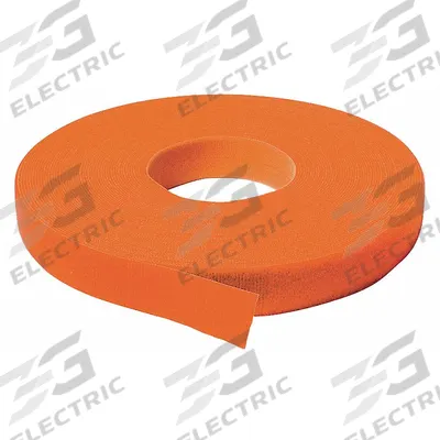 VELCRO BRAND Strap Roll: Strap Roll, Hook-and-Loop, 3/4 in Overall Wd, 37 1/2 ft Overall Lg - Back-to-Back Hook & Loop Rolls