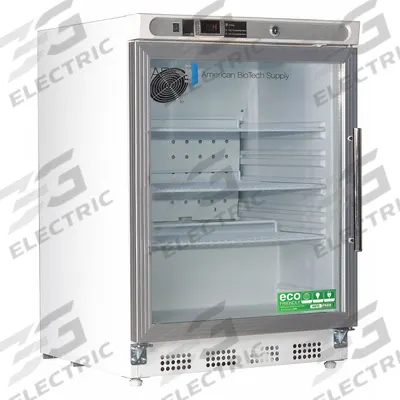 AMERICAN BIOTECH SUPPLY Lab Refrigerator: 4.6 cu ft, Undercounter, 1°C to 10°C - High Performance Lab Refrigerators