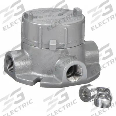 HUBBELL KILLARK Conduit Outlet Body: Aluminum, GE, 1 in Trade Size, XTF Body - X, XAT and XTF Round Body - Cross Type