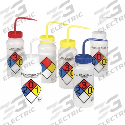 APPROVED VENDOR Wash Bottle: 500 mL - Wide Mouthed Standard Spout Wash Bottles