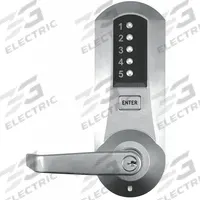 SIMPLEX Mechanical Push Button Lockset: ADA Compliant, Chrome (MPN 5041XSWL-26D-41). Key specifications — Product Type: Mechanical Push Button Lockset; Manufacturer Part Number: 5041XSWL-26D-41; Key Override Options: KABA Cylinder (KABA 90 Keyway); Lever Style: Clutch.