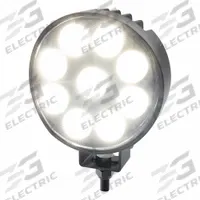 ECCO Vehicle Work Light: Round, Flood, LED, Bracket, 2 Conductor Cable, Tow Trucks/Work Trucks (MPN E92005H). Key specifications — Housing Color: White; Brand: ECCO; Electrical Connection: 2 Conductor Cable; Installation Type: Permanent.