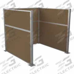 VERSARE Cubicle Kit: 72 in Overall Ht, 72 in Overall Wd, 3 Panels, Latte, Fabric (MPN HPKU-66-S-DO). Key specifications — Panel Color: Latte; Brand: VERSARE; Panel Material: Fabric.