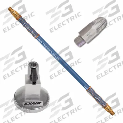 EXAIR Blow Off Station: 10 scfm Air Consumption, Focused, 250 psi Air Pressure - Bend & Stay Blow Off Stations