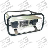 SOUTHWIRE Power Distribution Box: Single Phase, 125/250V AC, 50 A Inlet Current Rating, 7 Outlets (MPN 7706UGCX). Key specifications — Inlet Voltage Rating: 125/250V AC; Inlet Receptacle: Locking Receptacle 50A @ 125/250V AC; Brand: SOUTHWIRE.