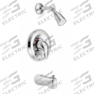 MOEN Tub and Shower Trim Kit: Chateau, 2.5 gpm Fixed Showerhead Flow Rate, Chrome - Bathtub Spout & Fixed Showerhead Faucet Combinations