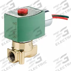 REDHAT Solenoid Valve: 2-Way, 1/4 in Pipe Size, 110V AC/120V AC, Brass Body, PTFE Seal (MPN 8262H232LT). Key specifications — Coil Enclosure: Watertight without Junction Box; Pipe Size: 1/4 in; Voltage: 120V AC; Brand: REDHAT.