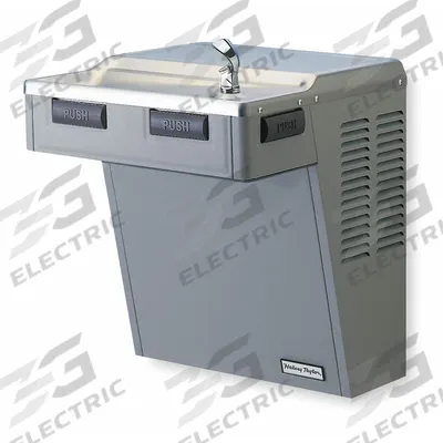 HALSEY TAYLOR Drinking Fountain: On-Wall, 26 5/16 in Ht, Front Pushbar/Side Pushbar - On-Wall Single Drinking Fountains