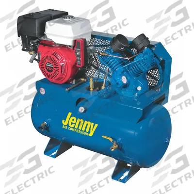 JENNY Stationary Air Compressor: 1 Stage, 11 hp Engine, Honda, 29 cfm, 30 gal Air Tank - Vehicle Mounted Air Compressors