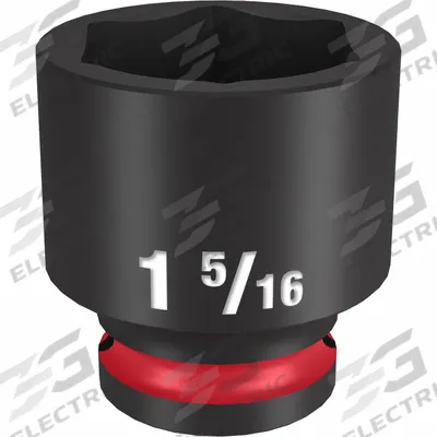 MILWAUKEE Standard Impact Socket: 1/2 in Drive Size, SAE, 1 5/16 in Socket Size, 6-Point - 1/2" Drive Impact Sockets