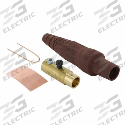 LEVITON Single Pole Inline: Female, Brown, 600V AC/600V DC, 400 A, Single Set Screw Termination - Plugs with Set Screw Terminations