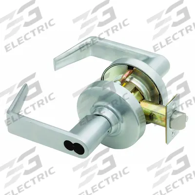 SCHLAGE Door Lockset: Storeroom Lever Locksets, Chrome - Electric Lever Locksets