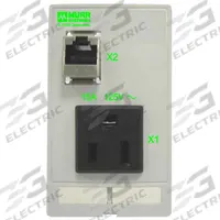 MURRELEKTRONIK Combination Insert: RJ45 Cat5E, NEMA 5-15, 125 V AC Socket Volt Rating, 51 mm x 88 mm (MPN 4000-68000-4040000). Key specifications — Brand: MURRELEKTRONIK; Socket Configuration: NEMA 5-15; Data Port Configuration: (1) RJ45 CAT5e; Insert Design: Power Insert.