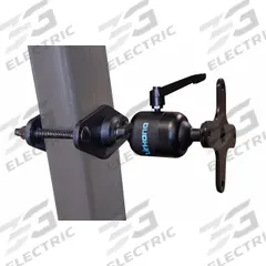 GAMBER-JOHNSON Device Mount: Device Mount, Forklifts, Overhead Guard Leg, Black, 2 1/2 in Overall Ht (MPN 7160-1261-01). Key specifications — Product Type: Device Mount; Color: Black; Mounting Location: Overhead Guard Leg; Includes: Large Joiner; Features: Mounting Hole Patterns to Mount Countless Docks and Cradles and Other Peripherals; Compatible Vehicle Type: Forklifts.