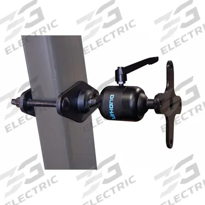 GAMBER-JOHNSON Device Mount: Device Mount, Forklifts, Overhead Guard Leg, Black - Vehicle Mount Accessories