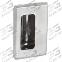 SUGATSUNE Recessed Pull Handle: Threaded Holes, Stainless Steel, Silver, Tray, 4.3 in Overall Lg (MPN HH-FB-2/S). Key specifications — Mounting Type: Threaded Holes; Brand: SUGATSUNE; Color: Silver; Finish: Satin; Material Family: Stainless Steel.