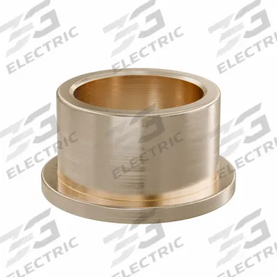 OILITE Flanged Sleeve Bearing: Bronze, SAE 841, 15 mm Bore, 19 mm OD, 12 mm Lg - Lubricated General Purpose Metallic Flanged Sleeve Bearings