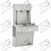 ELKAY Drinking Fountain with Bottle Filler: On-Wall, Non-Refrigerated, Stainless Steel, Gray (MPN LVRCDMWSK). Key specifications — Brand: ELKAY; Housing Material: Stainless Steel; Filter Access: Bottom Panel Access; Housing Finish: Stainless; Chilling Capacity: Non-Refrigerated; Housing Color: Gray.
