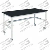 Heavy Duty Table: 30 in Overall Wd, 36 in Overall Ht, 7 ft Overall Lg, Phenolic, Petal White, Steel (MPN GRHD-8430-CAP-2). Key specifications — Brand: INSTOCK; Caster Type: Locking Swivel; Countertop Material: Phenolic; Height Range: 30 in to 36 in.