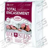LOCKUP Mattress/Box Spring Protector: King, 80 in Overall Lg, 76 in Overall Wd, White, 3 mm Thick (MPN 83KGENC). Key specifications — Brand: LOCKUP; Cover Material: Fabric; Compatible Bed Height: 11-1/2 in.