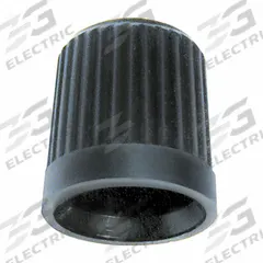 TRU-FLATE Valve Cap: Tire Valve Caps, Grip Seal, Round, Black, 1 1/4 in Overall Lg, Plastic (MPN 38-505-100). Key specifications — Compatible Valve Size: Standard Bore; Color: Black; Product Type: Tire Valve Caps; Shape: Round; Design: Grip Seal; Compatible Thread Size: 0.305-32; Material: Plastic; Brand: TRU-FLATE.
