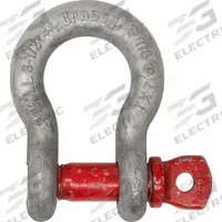 CROSBY D-Shackle: Chain Shackle, 70,000 lb Working Load Limit, 3 1/4 in Wd Between Eyes, Silver, Red (MPN 1018650). Key specifications — Body Color: Silver; Brand: CROSBY.