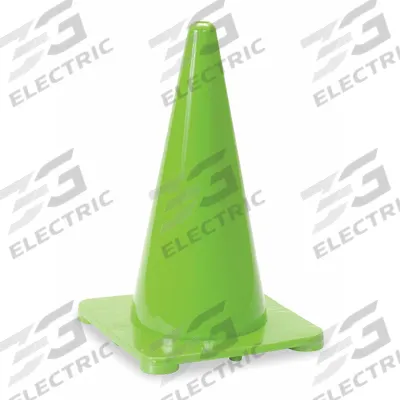 APPROVED VENDOR Traffic Cone: 18 in Cone Ht, Green, Non-Reflective, Polyethylene, Blank - Traffic Cones for Non-Roadway Use