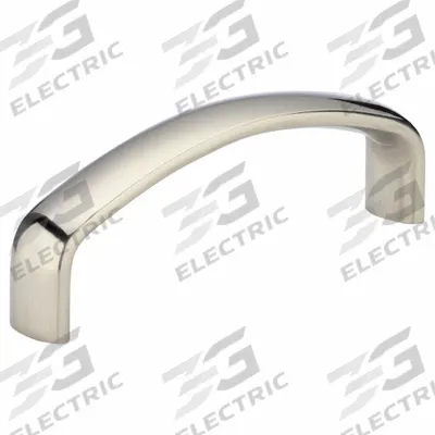 SUGATSUNE Pull Handle: Threaded Holes, Stainless Steel, Silver, #8-32 Screw Size - Standard Pull Handles