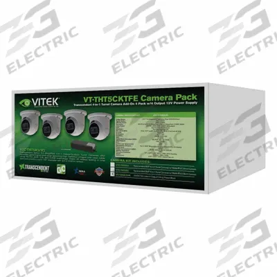 VITEK Digital Video Recorder Kit: Turret, 1 Cameras Included, 3.6 mm Max Focal Lg - Video Surveillance Digital Systems w/ Cameras
