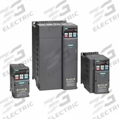 SIEMENS Variable Frequency Drive: In Phase Three, 2 hp, 4.2 A Output Current - Max, IP21, No Bypass (MPN RT002X-43N). Key specifications — Style: Compact; Color: Black/Blue/Gray.