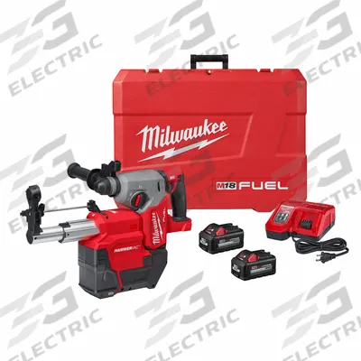 MILWAUKEE Cordless Rotary Hammer Kit: L-Shape, 18V DC, SDS-Plus, 1 in max, 6.0 Ah - Milwaukee Cordless Rotary Hammers