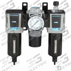 WILKERSON Filter/Regulator/Lubricator: 3/8 in NPT, 68 cfm, 250 psi Max Op Pressure, 5 micron (MPN C18-03-FLG0B). Key specifications — attr109588: C18; attr109524: WILKERSON.