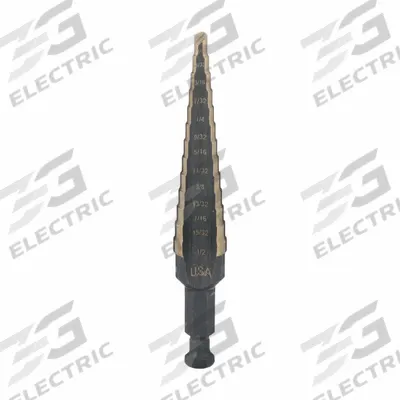 IRWIN Step Drill Bit: 1/8" to 1/2", Black Oxide Cobalt - Cobalt Step Drill Bits