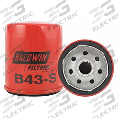 BALDWIN FILTERS Oil Filter: B43-S, M18-1.50 Thread Size, 3 1/2 in Overall Ht - Spin-On Oil Filters