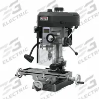 JET Mill Drill: JMD-15, Belt Drive, 1 hp, 115/230V, w/ Task Light (MPN 350017). Key specifications — attr1088426: R8; attr1088377: JET; attr1096869: Round.