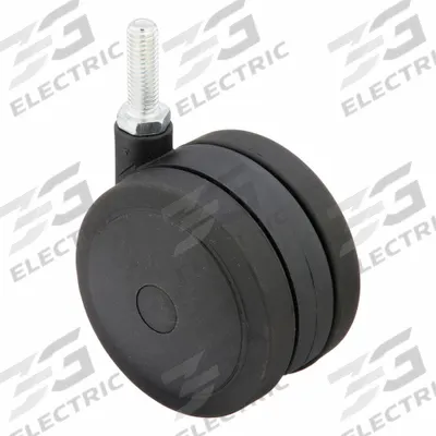 SHEPHERD CASTER Stem Caster: Inch, Swivel, 3 7/8 in Wheel Dia., 1/2 in Wheel Wd, Rubber - Threaded Stem Casters for Furniture & Office Equipment