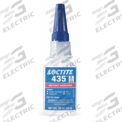 LOCTITE Instant Adhesive: 435, Plastics, 0.7 fl oz, Bottle, Clear, Thin Liquid - Instant Adhesives for Plastics