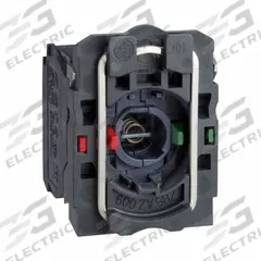 SCHNEIDER ELECTRIC Lamp Module and Contact Block: 22 mm Panel Mounting Size, 1NO/1NC, Incandescent (MPN ZB5AW065). Key specifications — Brand: SCHNEIDER; Compatible with Series: XB5; Includes Bulb: No Bulb Included; Lamp Module Voltage: ≤ 250V AC/DC.