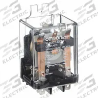 OMRON Flange Mount Relay: Surface (Side Flange) Mounted, 10 A Current Rating, 24V DC, DPDT (MPN MJN2CF-DC24). Key specifications — Brand: OMRON; Base Type: Octal; Mounting Style: Side Flange; Electrical Connection: Quick-Connect Terminal; Manufacturer Part Number: MJN2CF-DC24; Operating Current: 10 A at 240V AC (Inductive Load); Series: MJN Series.