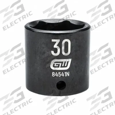 GEARWRENCH General Purpose Impact Sockets: 1/2 in Drive Size, Metric, 30 mm Socket Size - 1/2" Drive Impact Sockets