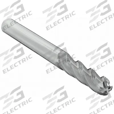 OSG Ball End Mill: Carbide, 4 Flute, 6 mm Mill Dia, 28 mm LOC, 76 mm OAL (MPN 464-2362-BN) - General Purpose Carbide Ball End Mills