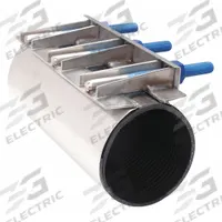 SMITH-BLAIR Repair Clamp: For 4 in Pipe, 12.5 in Overall Lg, 304 Stainless Steel (MPN 26100045012000). Key specifications — Brand: SMITH-BLAIR; Bolt Material: 304 Stainless Steel; Maximum Operating Pressure: 150 psi; Maximum Vacuum Pressure: 10 psi; Gasket Material: Nitrile Rubber.