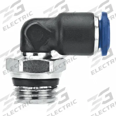 AIGNEP USA Push-Fit Elbow Fitting: 1/4 in OD x 1/8 in Pipe Size - Nylon & Nickel-Plated Brass Tube Fittings