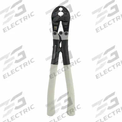 HUSKIE TOOLS Crimper: Wire Terminal, #14 to 4/0 AWG, 9000 lb, 25 5/8 in Overall Lg, MCP-1002 - Controlled-Cycle Lug & Splice Crimpers